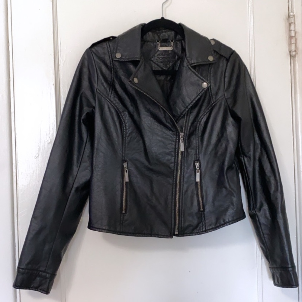 Faux leather jacket
